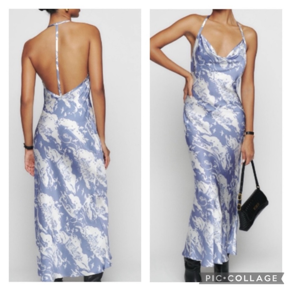 🌿|NWT| Reformation Torin Silk Dress in Fantasy